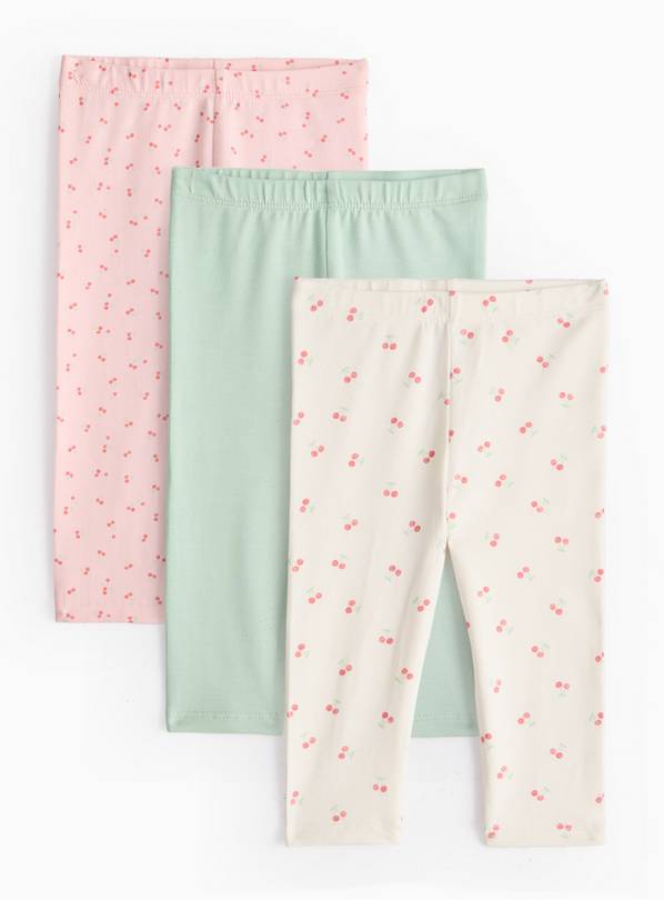 Cherry Print Leggings 3 Pack 9-12 months